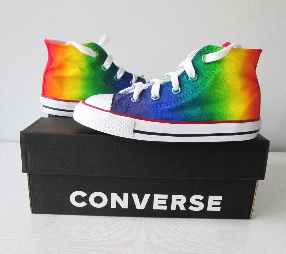 Custom Hand Painted Rainbow Shoes, Sneakers
