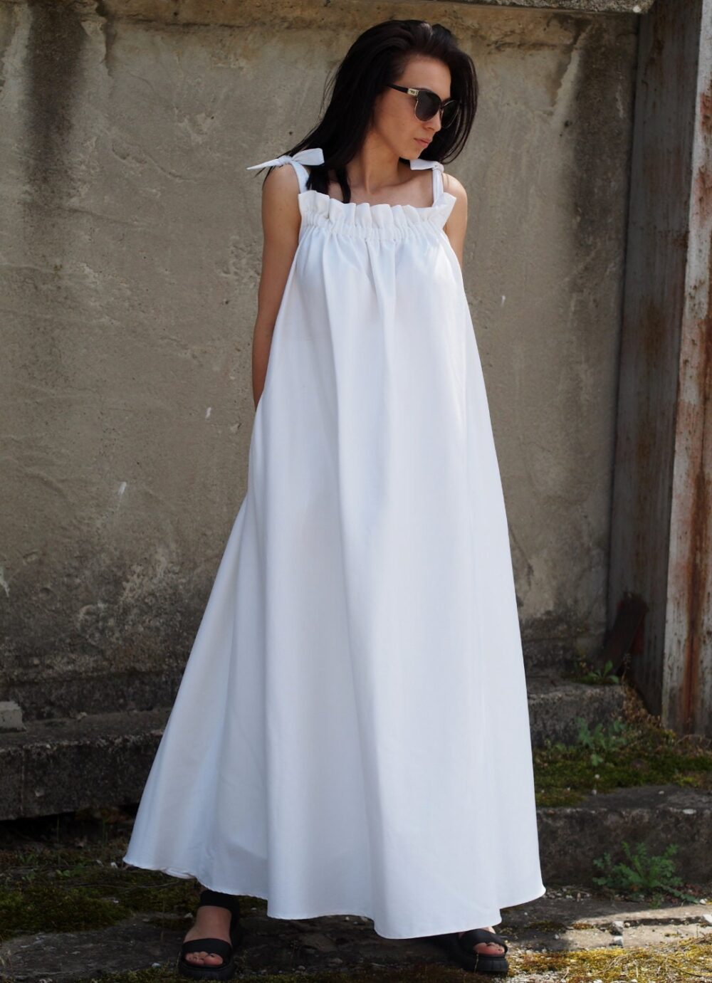 Long Maxi Dress, Summer Dress, Maxi Dress Women, Extravagant White Dress, Women Women