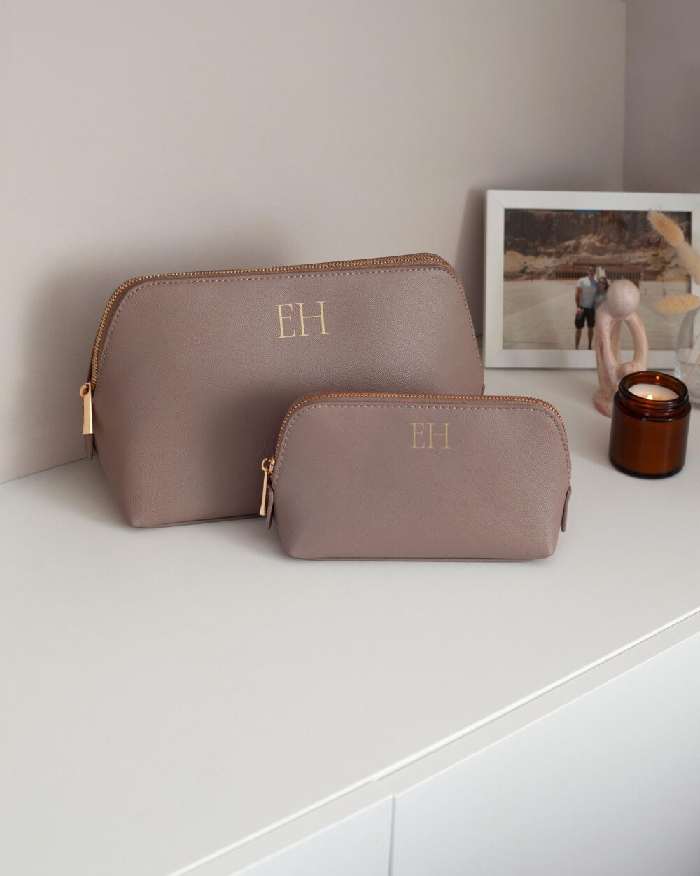 Personalised Monogram Cosmetic Bag, Custom Makeup Personalized Gift For Her, Personalised Bridesmaid, Organiser