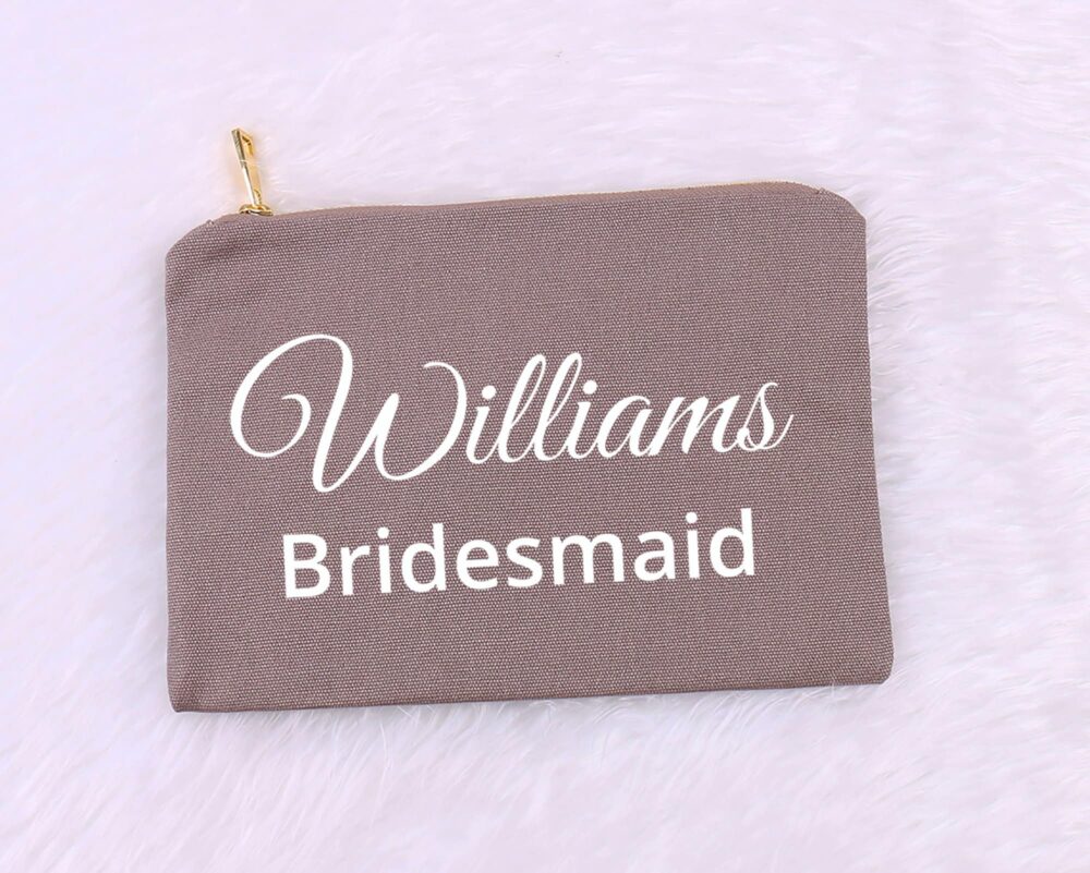 Custom Wedding Thank You Gift Personalized Bridesmaid Make Up Bag Maid Of Honor Unique For Bridal Party Makeup Cosmetic Bags