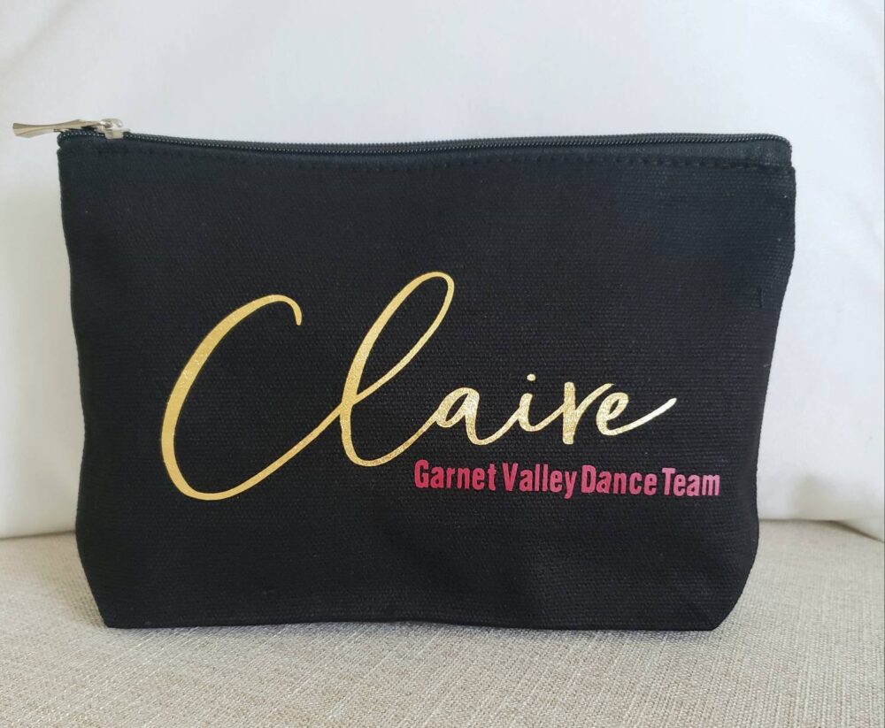 Personalized Cheerleader Makeup Bag Custom Dance Team Cosmetic Bag
