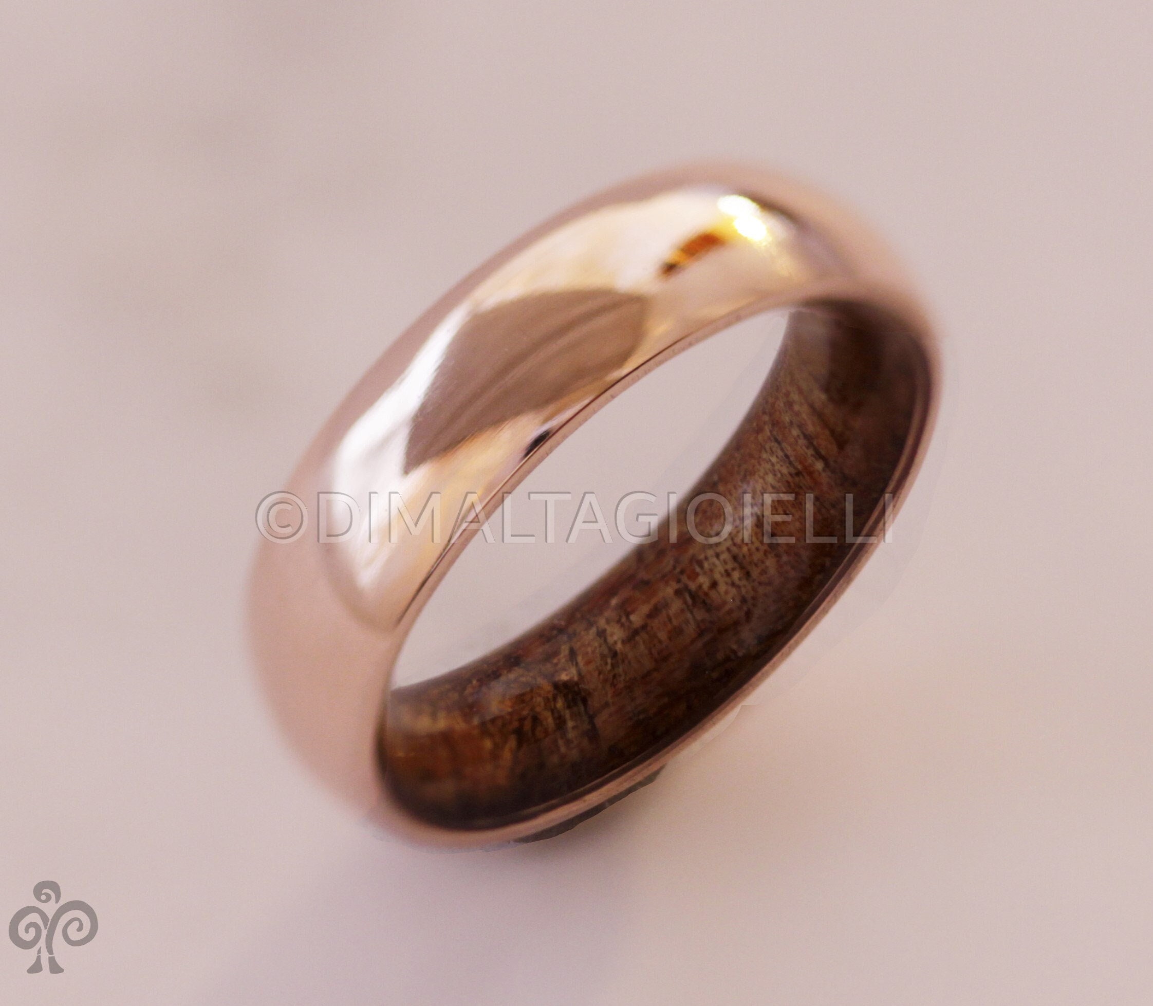 Copper Wedding Band – Wood Ring Koa Wood Ring Dome Shape Size 3 To 16 Man Mens Wedding Band Hawaiian