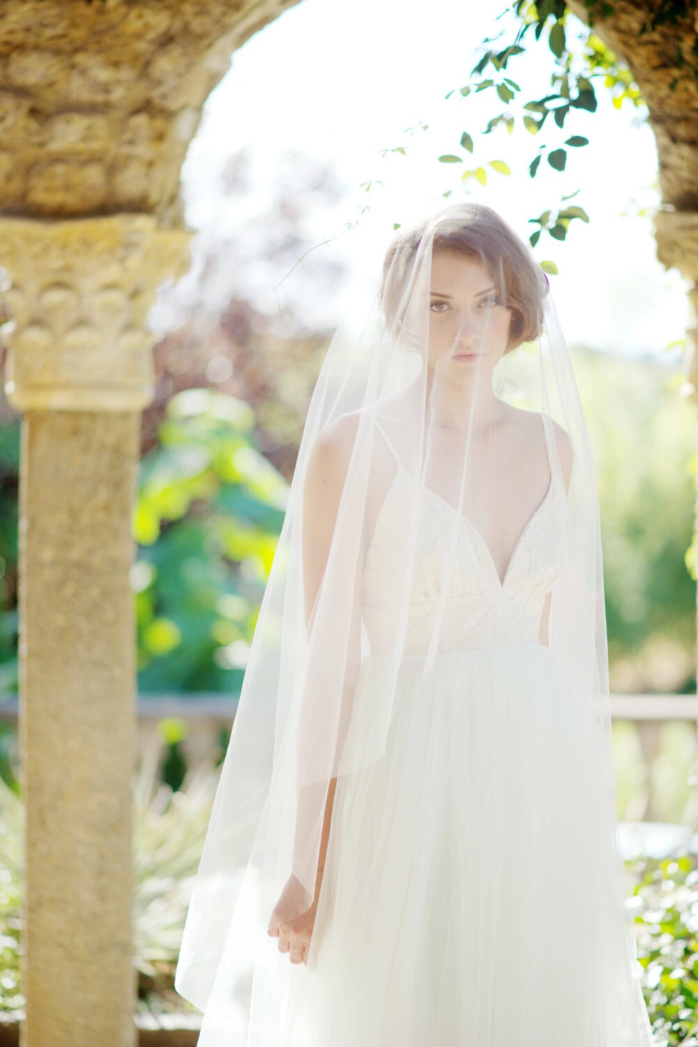 Tulle Circle Wedding Veil, Bridal Blusher Veil