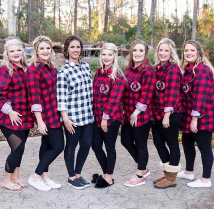 Gifts Unisex Personalized Gift Oversized Flannel Shirt Bridesmaid Gift Plaid Shirts Bridal Party Shirt, Flannel Shirt Matching
