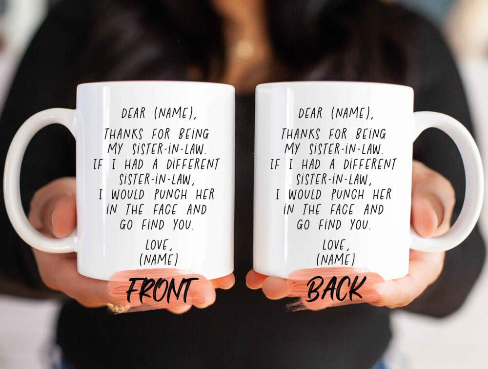 Gift For Sister in Law, Thank You Law Mug Wedding, Gift, Bridal Shower
