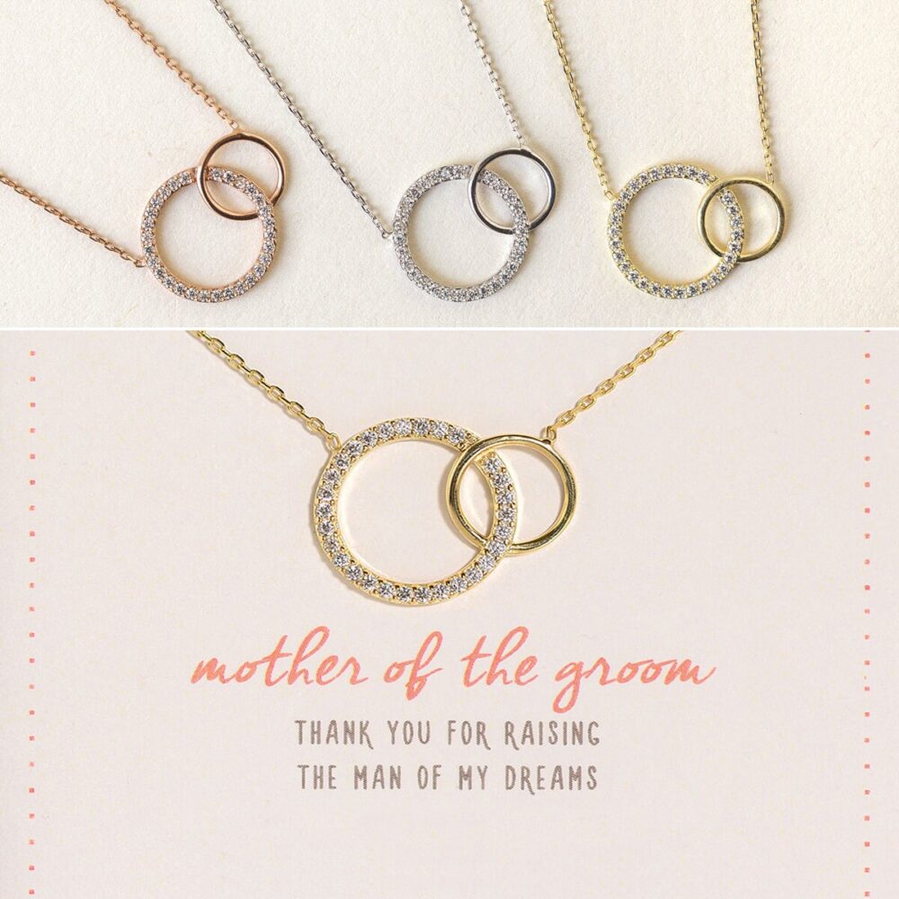 Mother Of The Bride Gift, Wedding Groom Bridal Shower Jewelry, Interlocking Bracelet