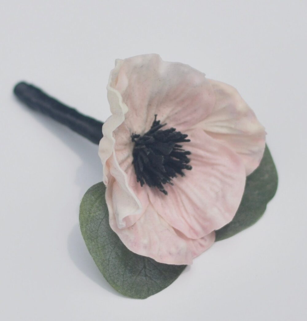 Wedding Boutonniere, Rustic Flower Poppy Wedding, Eucalyptus, Boutonnieres, Blush Pink, Buttonhole