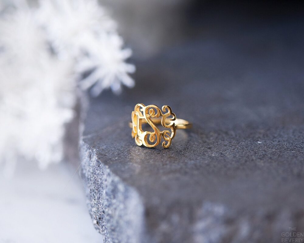 Personalized Monogram Ring -Custom Initials -Initials -Monogrammed - Bridesmaid Gift