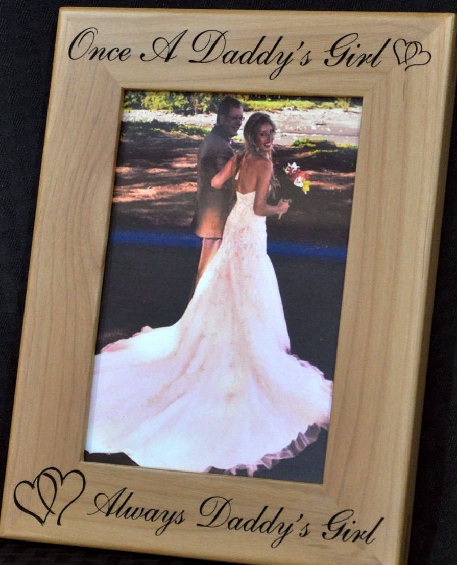 Gift For Dad ~ Father Of The Bride Wedding Engraved Picture Frames Frame To From Daughter Gifts
