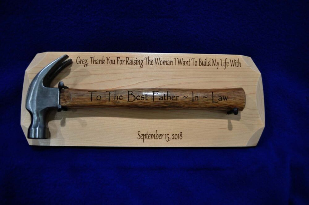 Gift For Father Of Bride From Groom ~ in Law Bride's Dad Wedding Personalized Hammer
