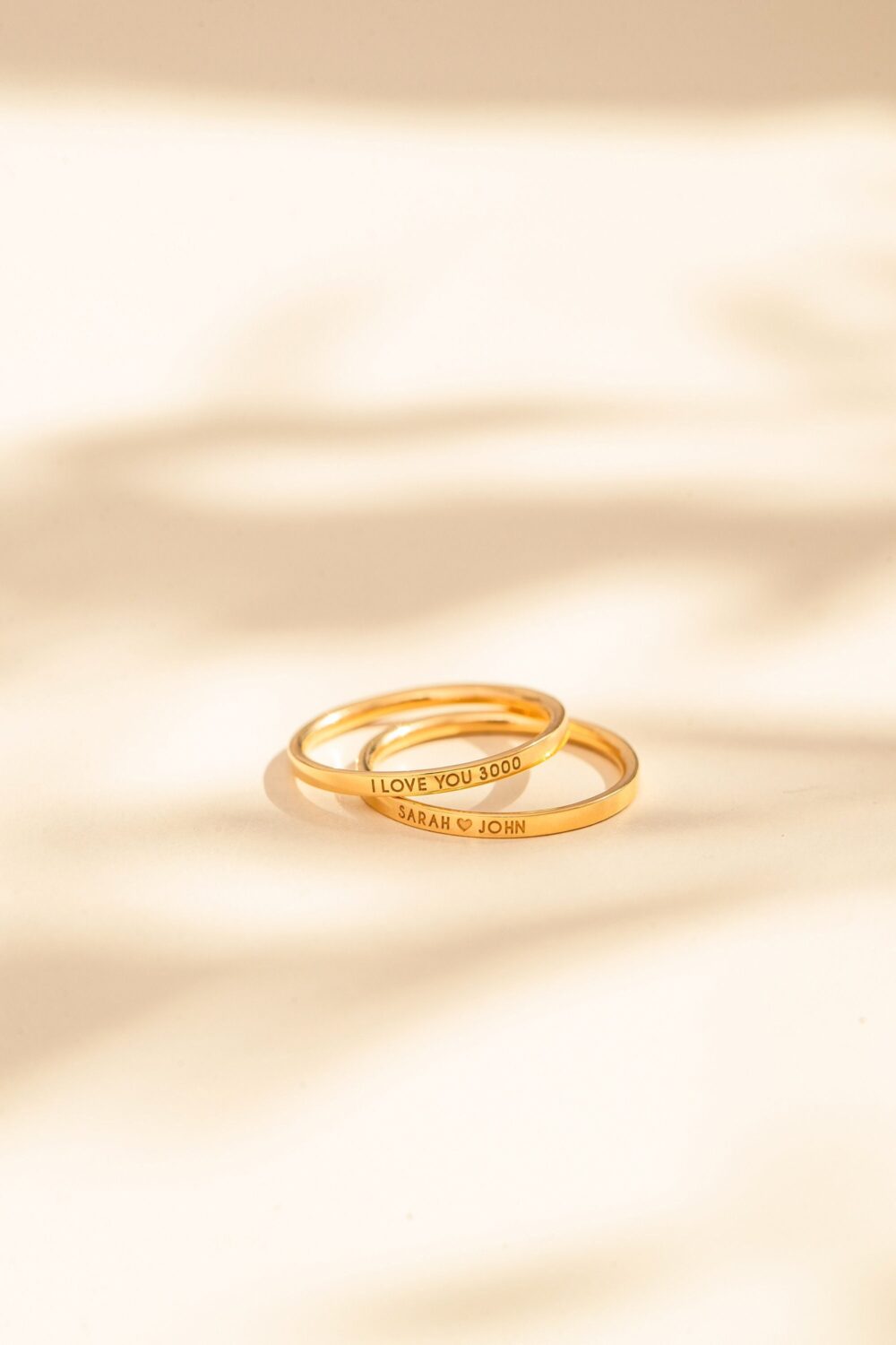 Custom Thin Band Name Ring Engraved Personalized Minimal Stacking Mother's Day Gift For Mom Codeblue Jewelry