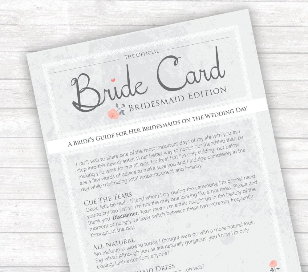 Funny Bridesmaid Cards - Proposal Gift Ask Sets