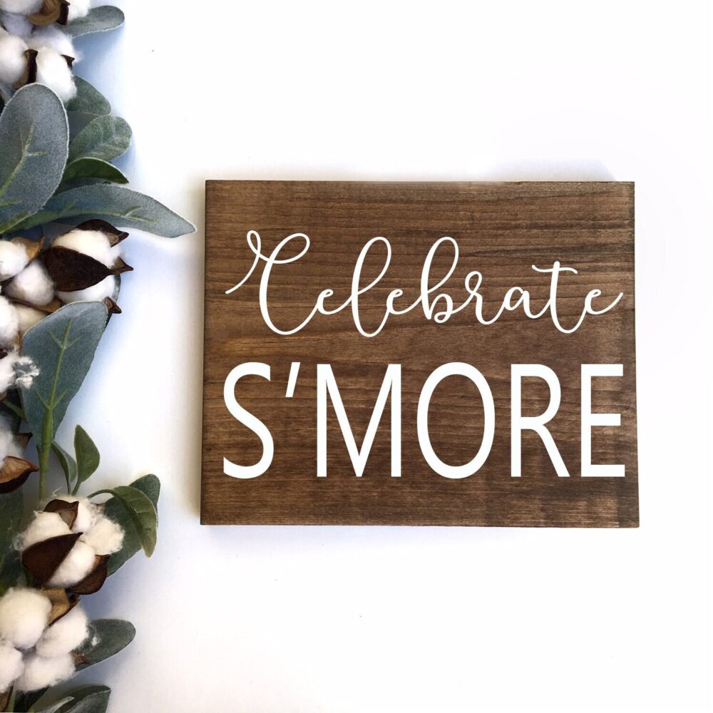 S'more Bar Rustic Wood Sign Wedding S'mores Station Decor