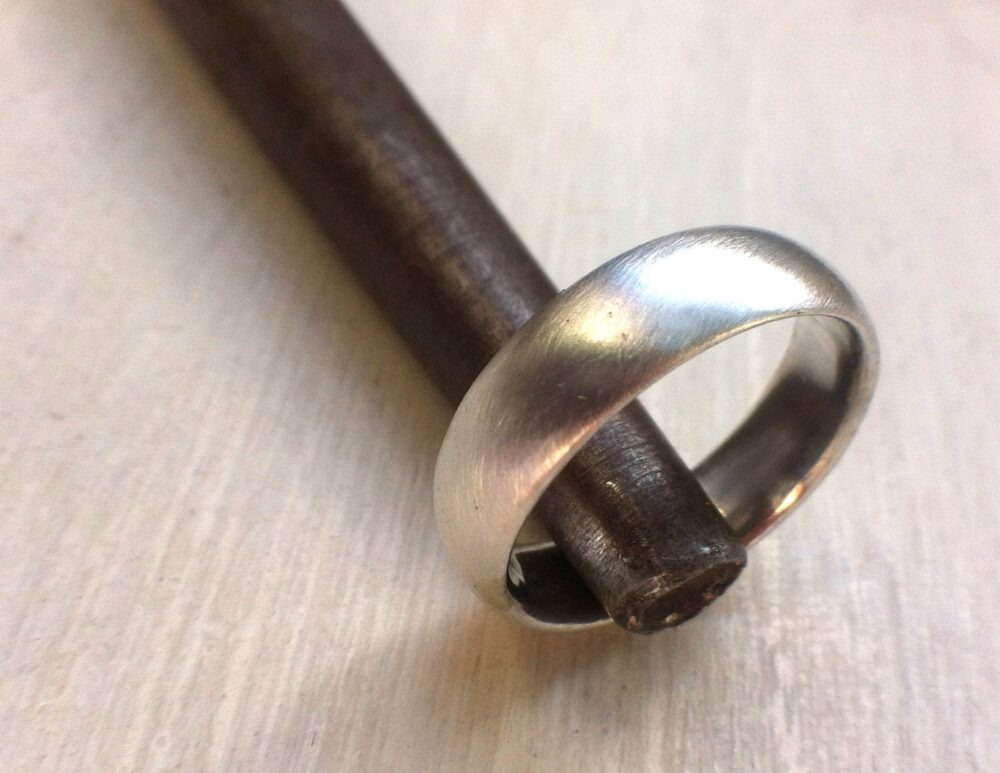 Wedding Band Men, Silver Ring Wedding Band, Wide Minimalist Silver Ring, Simple