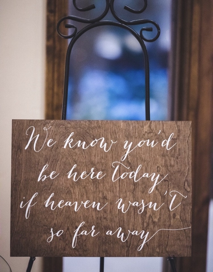 In Loving Memory Sign, Heaven Wasn't So Far Away Sign, Loving Memory Wedding in Memory, Wood Signs -Nc