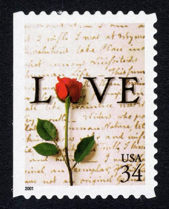 5x Love Letter 2001 34C Wedding Postage Stamp Save The Date Free Shipping Your #1 Source With The Best Prices On Vintage Stamps