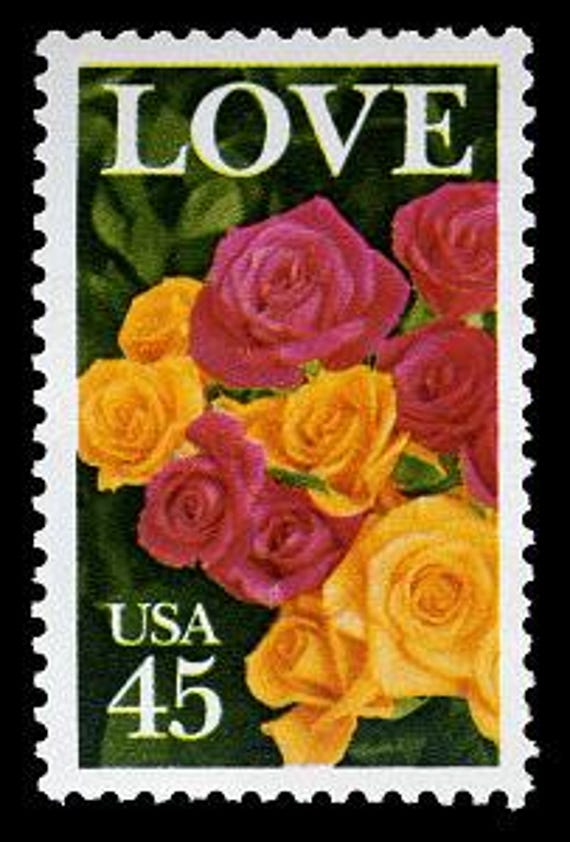 4x Love Roses Weddings Romantic Botanical Flowers 1988 45C Unused Postage Stamp Free Shipping #1 Source Best Prices On Vintage Stamps