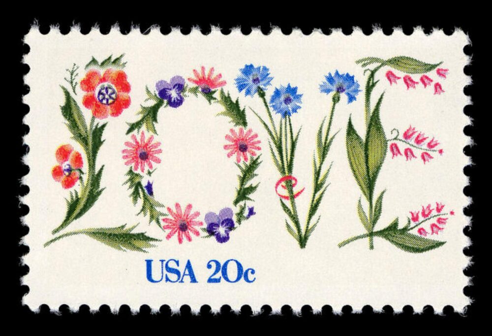 4x Love Floral Wedding Invitations Save The Date 1982 20C Postage Stamp Free Shipping #1 Source Best Prices On Vintage Stamps