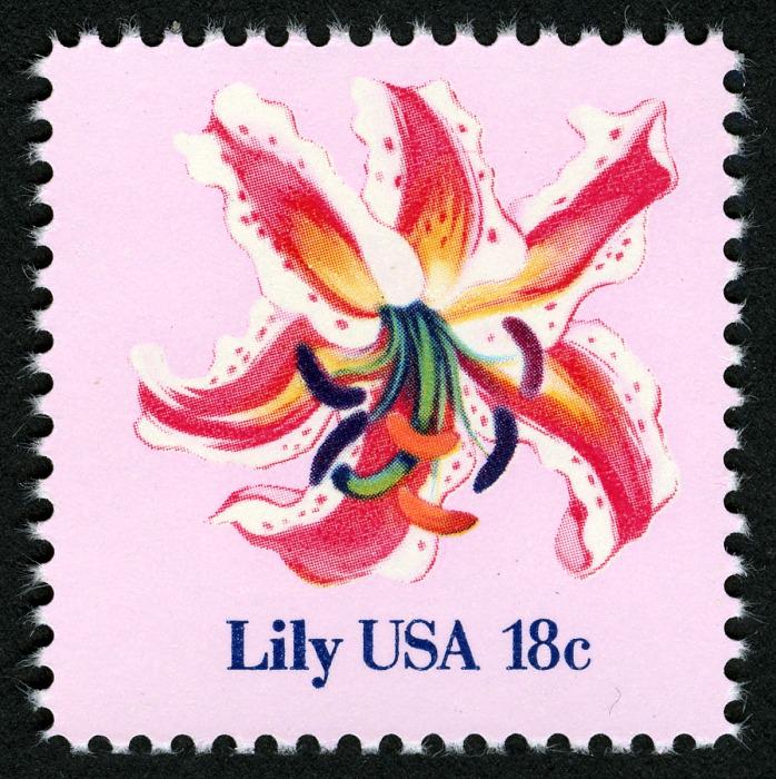 5x Lily Flowers Pink Wedding Invitations Floral 1981 18C Unused Postage Stamps Free Shipping #1 Source Best Prices On Vintage