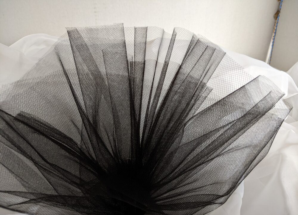 Tulle Illusion Black 108" Wide Price By Yard, Free Swatches, Threads & "Rush" Shipping Available
