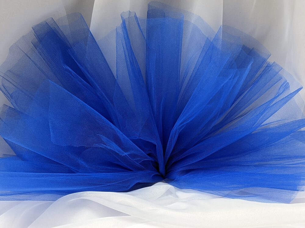Tulle Illusion Royal Blue 108" Wide Price By Yard, Free Swatches, Threads & "Rush" Shipping Available