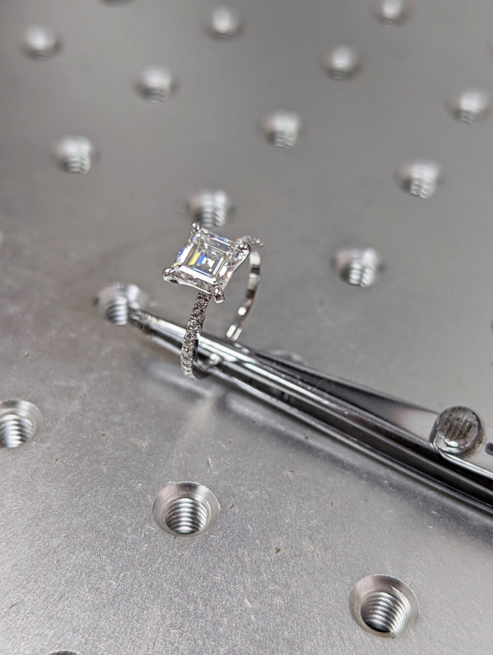 14K Solid Gold Engagement Ring /1.5Ct Asscher Cut Moissanite Wedding Ring/Moissanite Ring/stack Ring/Promise Ring/Rose Gold