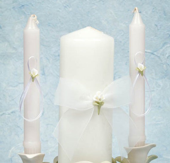Calla Lily Bouquet Wedding Unity Candle Set