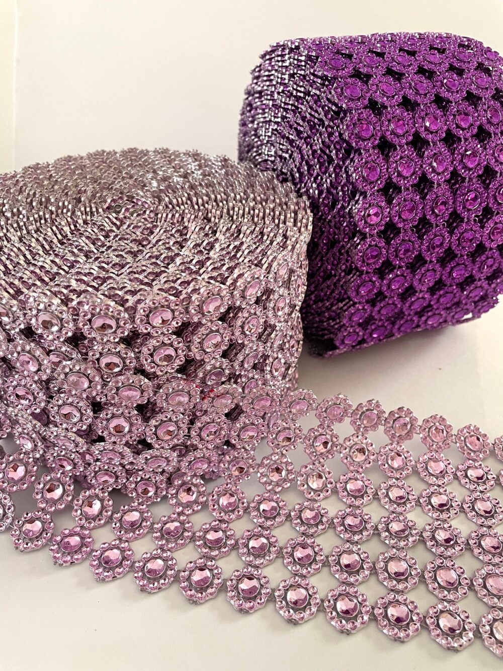1-10 Yds, Orchid Rhinestone, Diamond Mesh Ribbon, Jewel Ribbon, Mesh By The Yard, Wedding Mesh, Wedding Cake Decoration, Mesh Rhinestone, 73