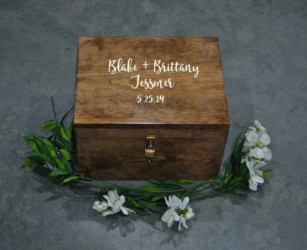 Wedding Card Box | With Lock Holder Rustic Ideas Keepsake Boxes