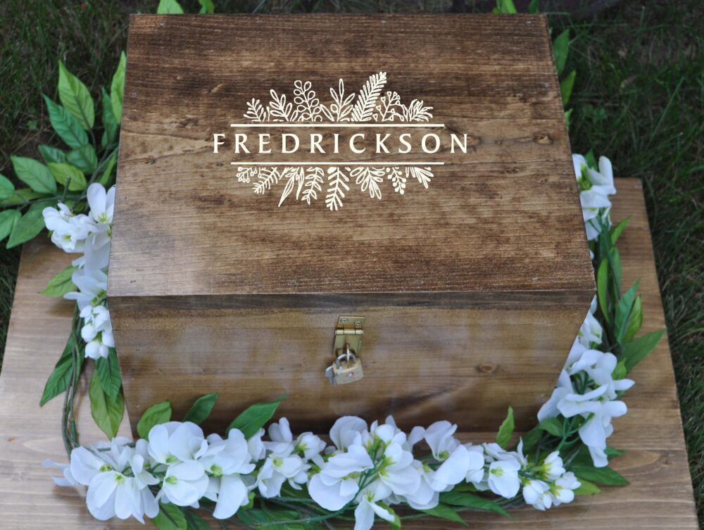 Wedding Card Box | With Lock Holder Rustic Ideas Keepsake Boxes