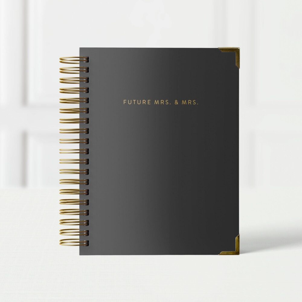 Lgbt Wedding Planner Book, Personalized Engagement Gift For Gay Couple, Custom Gender Neutral Organizer Checklist, Modern Future Mrs