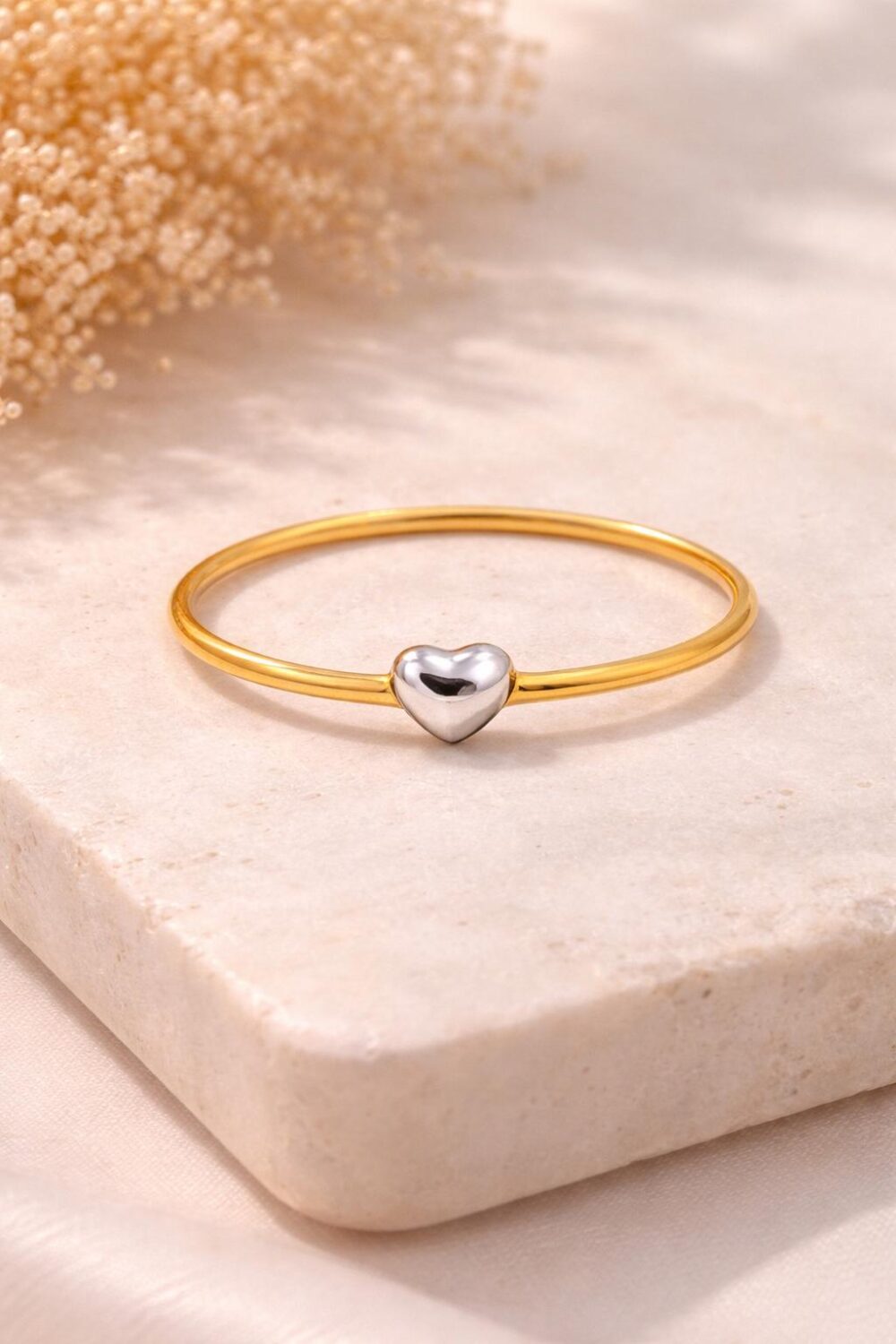 14K Solid Gold Heart Ring, Heart Ring, Gold Ring, Small Ring, Dainty Ring, Thin Ring, Valentine's Day Gift, Gift For Her