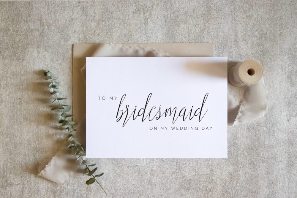 To My Bridesmaid Proposal Card | Wedding Day Maid Of Honor Or