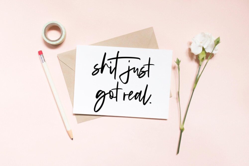 Sht Just Got Real Bridesmaid Proposal Card | Funny Wedding Party Invite Bridal