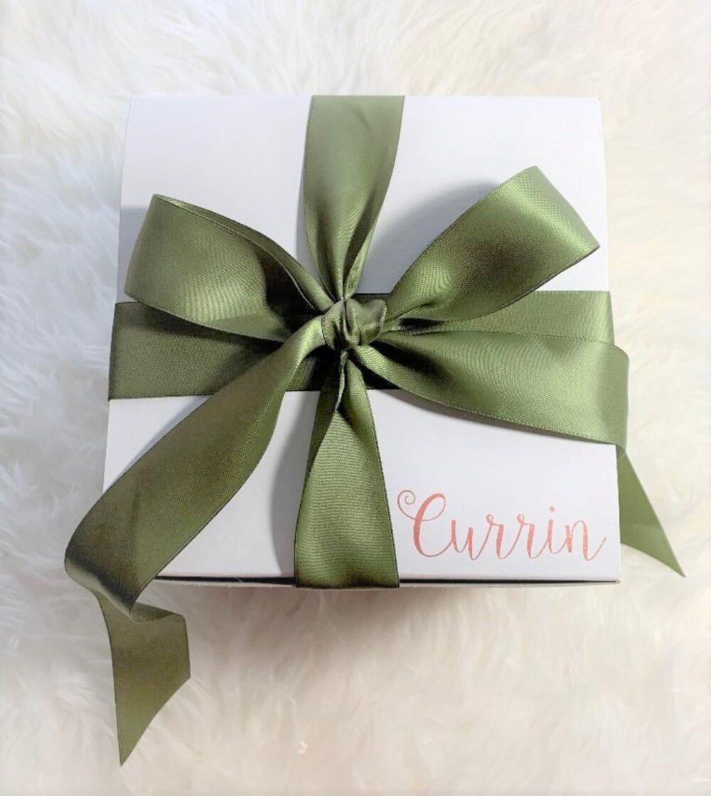 Empty Personalized Bridesmaid Proposal Box With Ribbon - 8x8x3.5 White Bridal Shower Gift
