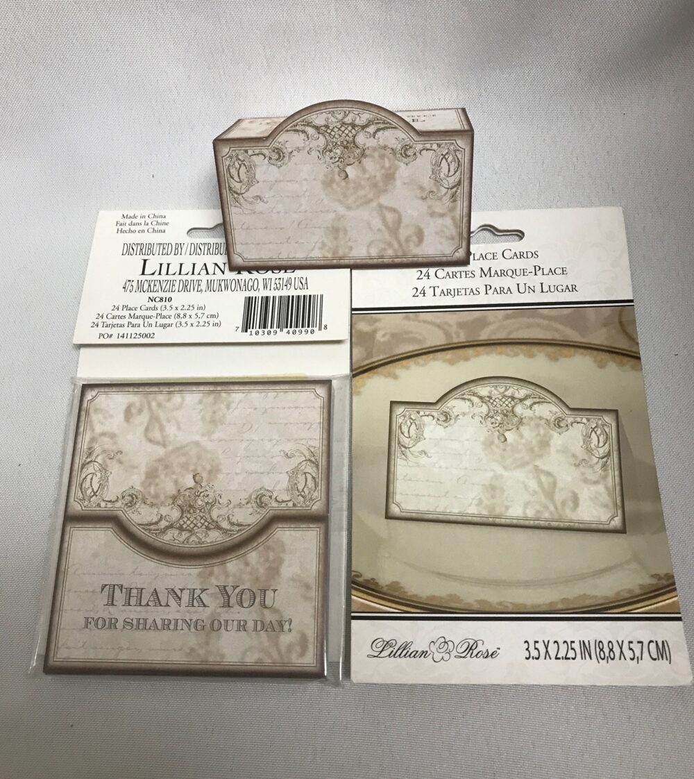 Place Cards-5 Styles-Events-Old World/Travel-Chalkboard-Butterfly-Flower-Precious Moments Wedding-Blank-Write It Yourself-New Unique Vintage