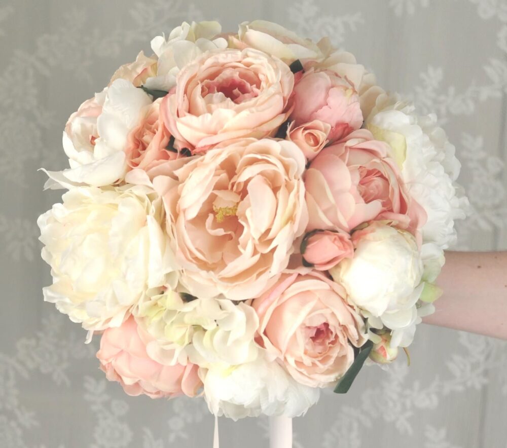 Pink Wedding Bouquet, Bridal Silk Flower Artificial Blush, Flowers, Flowers
