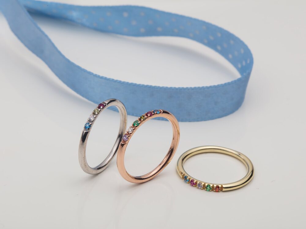 Family Birthstone Ring For Mom, Mothers Ring, Personalized Custom Kids Jewelry, Minimalist Dainty Gift Mom