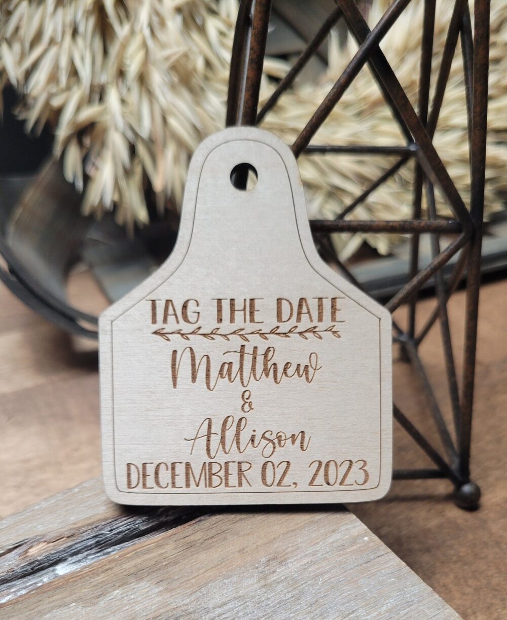 Cattle Tag Wedding Save The Date