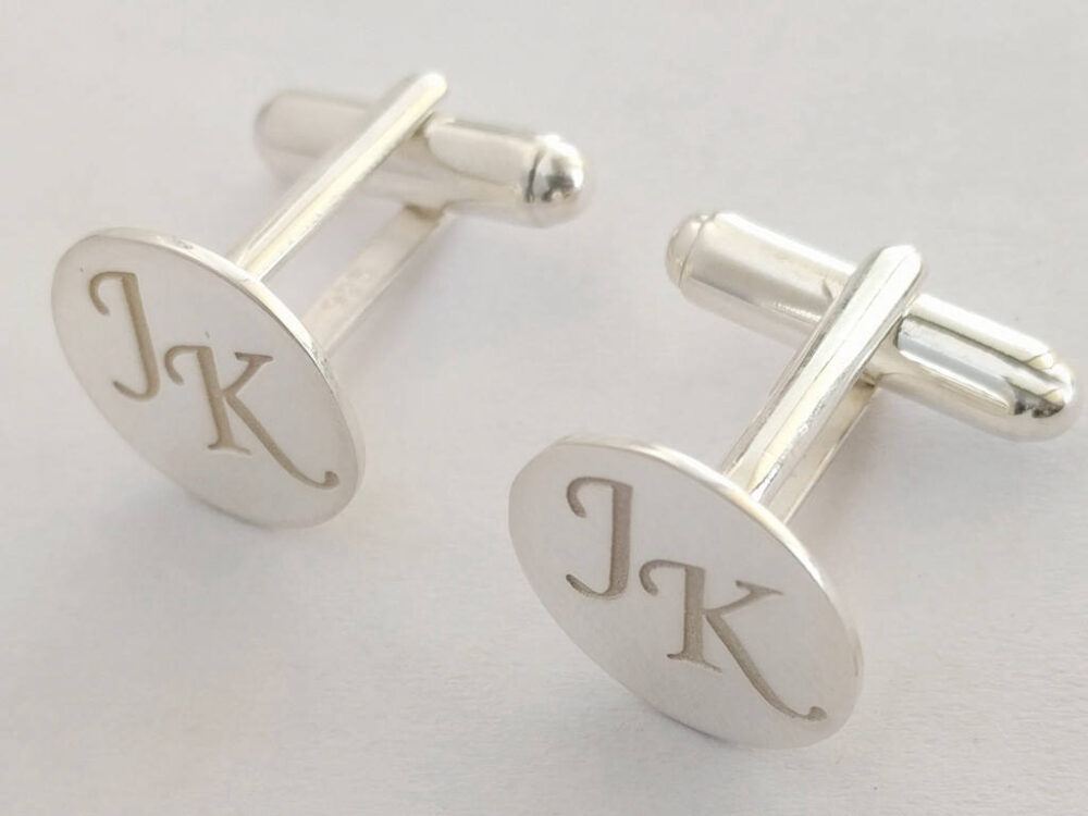Wedding Cufflinks, Groomsmen Custom Monogram Cufflinks, Personalized Cufflinks Groom, Engraved Cuff Links
