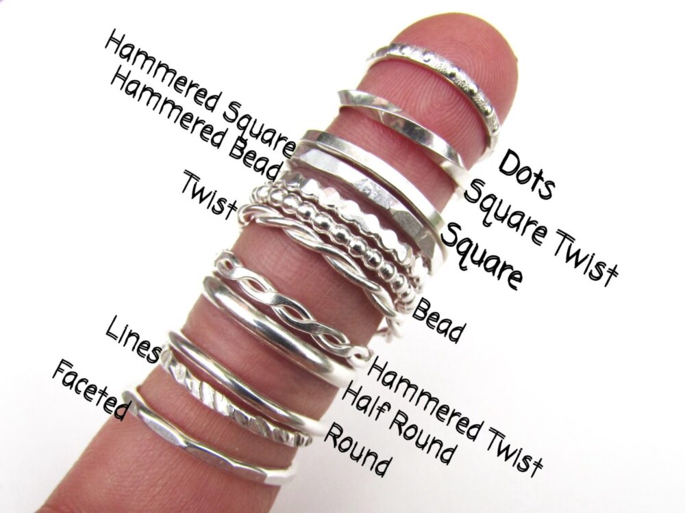 Add A Birthstone Mother Ring, Personalized Stack Mother's Day, Mom Silver Ring Set, Birthstone