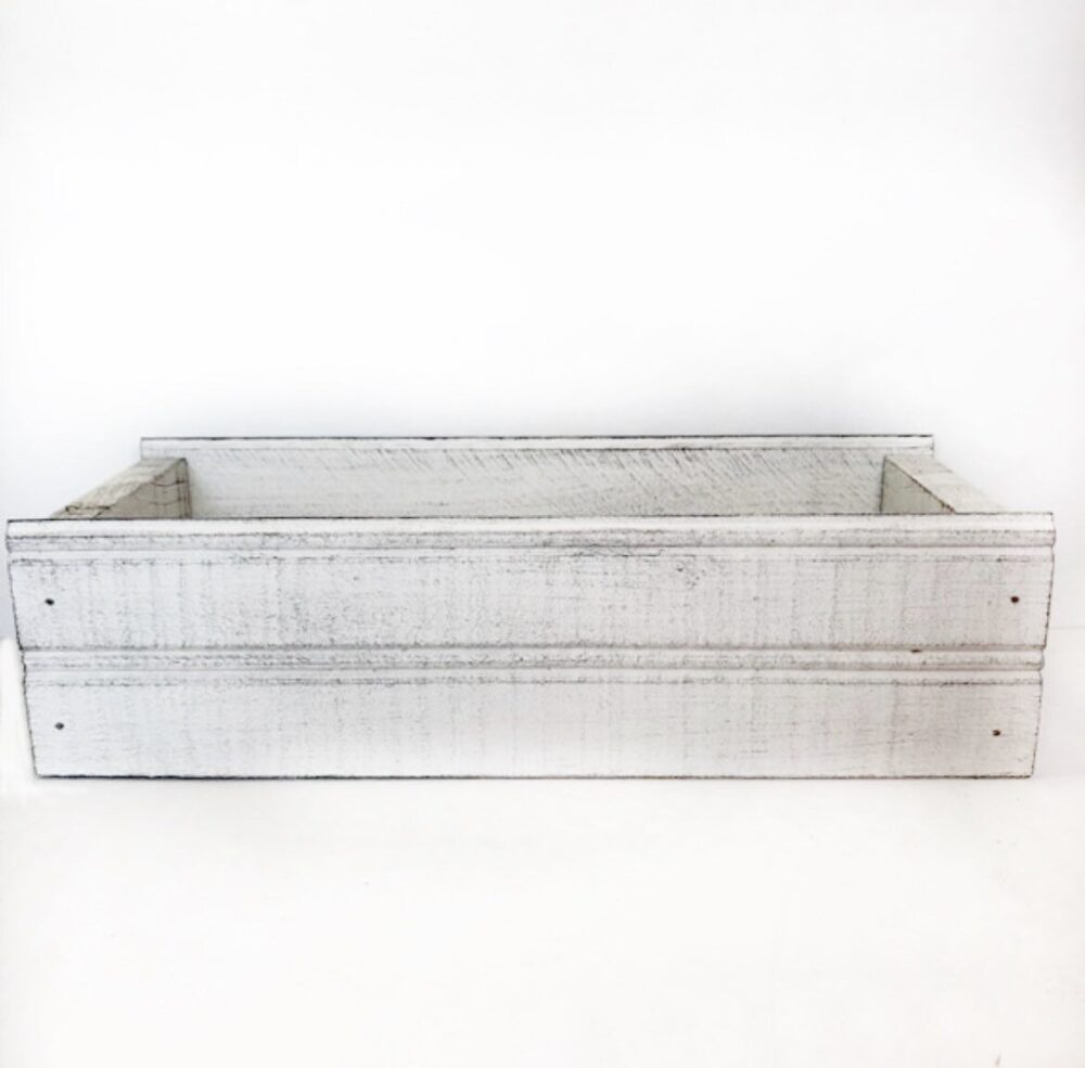 Farmhouse Style Organization, Wedding Table Centerpiece, Mason Jar, Planter Box, Rustic Painted Distressed Crate, Wood Succulent Pot