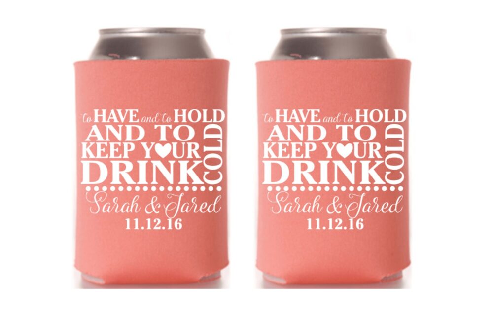 Can Coolers Wedding, Personalized Coolers, Beer Sleeve, Wedding Favors, Cooler, Summer Gift