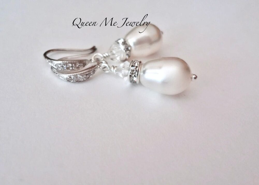 Pearl Drop Earrings For A Bride Wedding Bridesmaids Mother Of The Maid Honor Wife Birthday Bridal Jewelry Gift Her, Annie