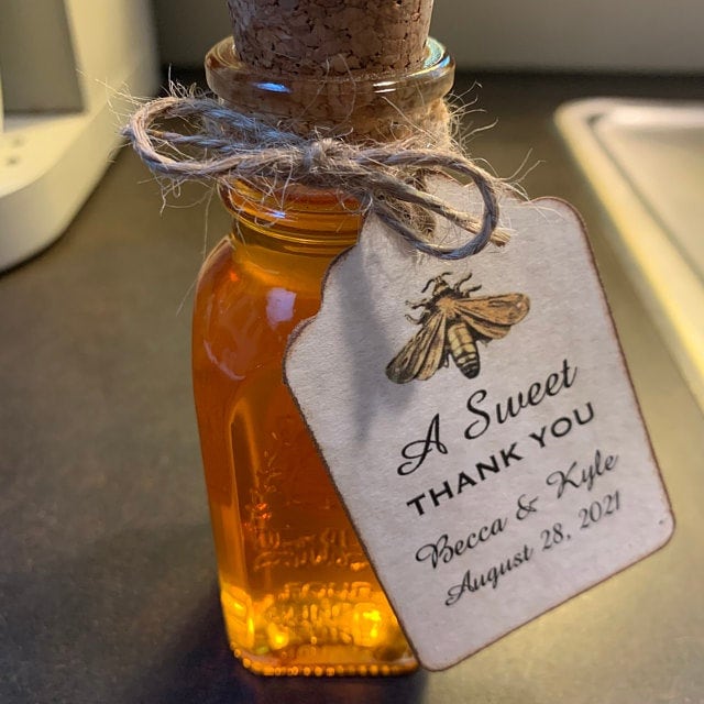 Wedding Favor Tags For Honey A Sweet Thank You Personalized Favors Pot Shower Labels - Set Of 50