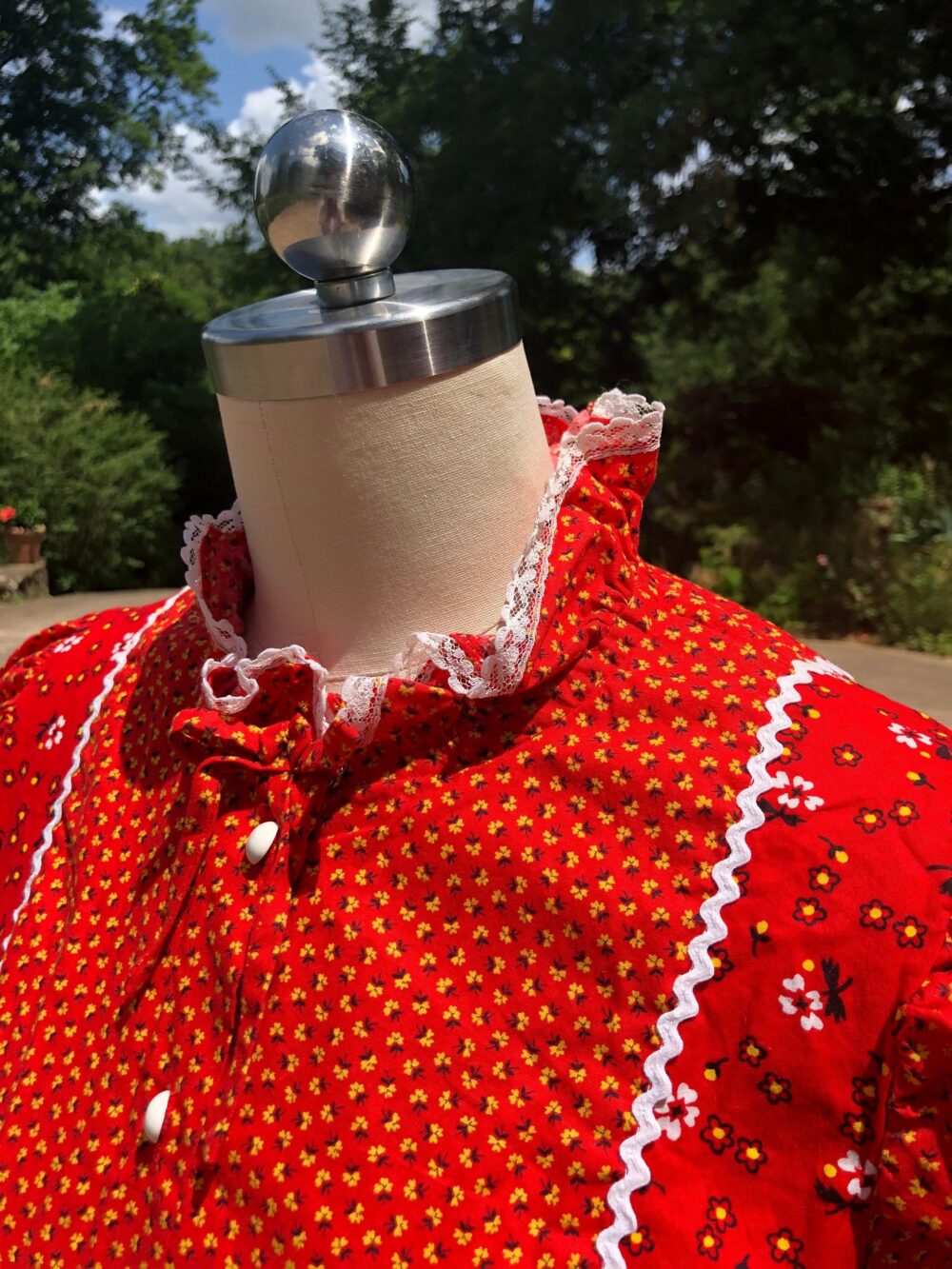 Pretty 70's Cottage Core Dress/70's Long Dresses/Handmade Dresses/70's Maxi Dresses/Print Maxis/Mint Condition