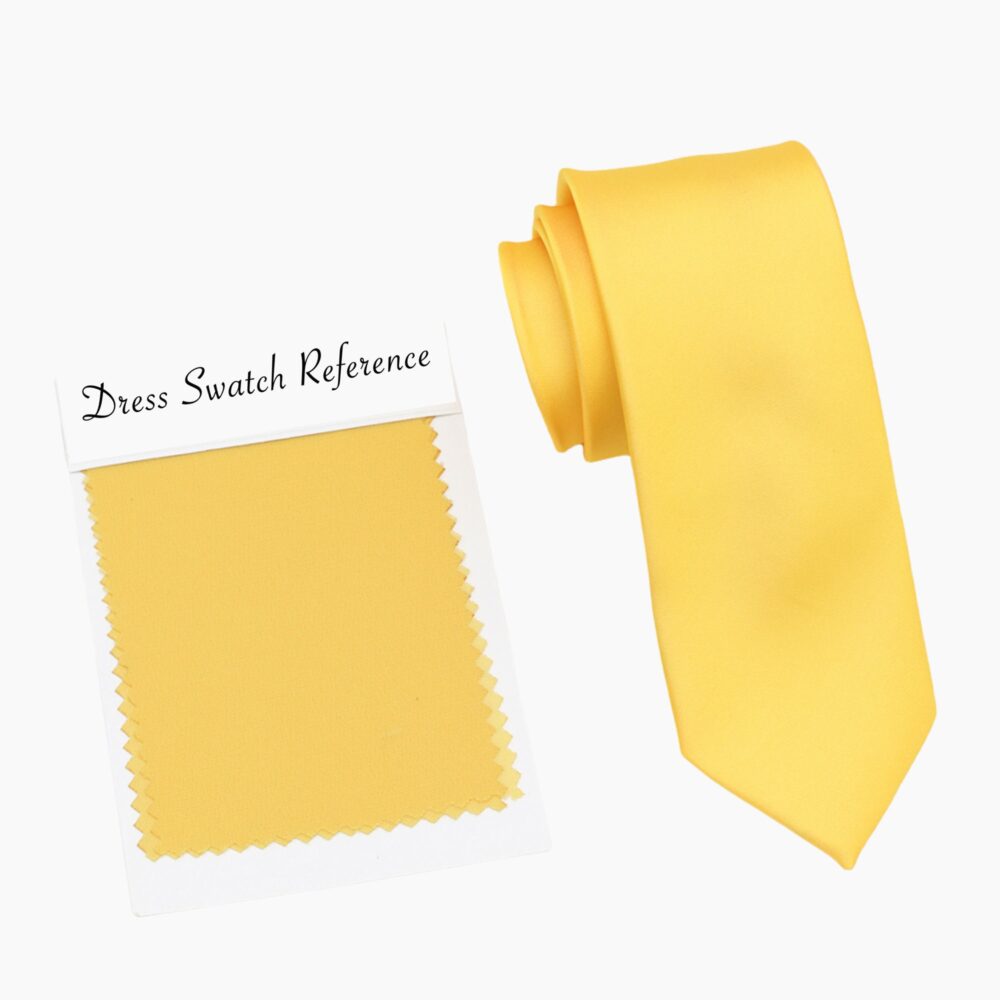 Sunflower Yellow Necktie, Groomsmen Wedding Tie, Microfiber Gift For Men