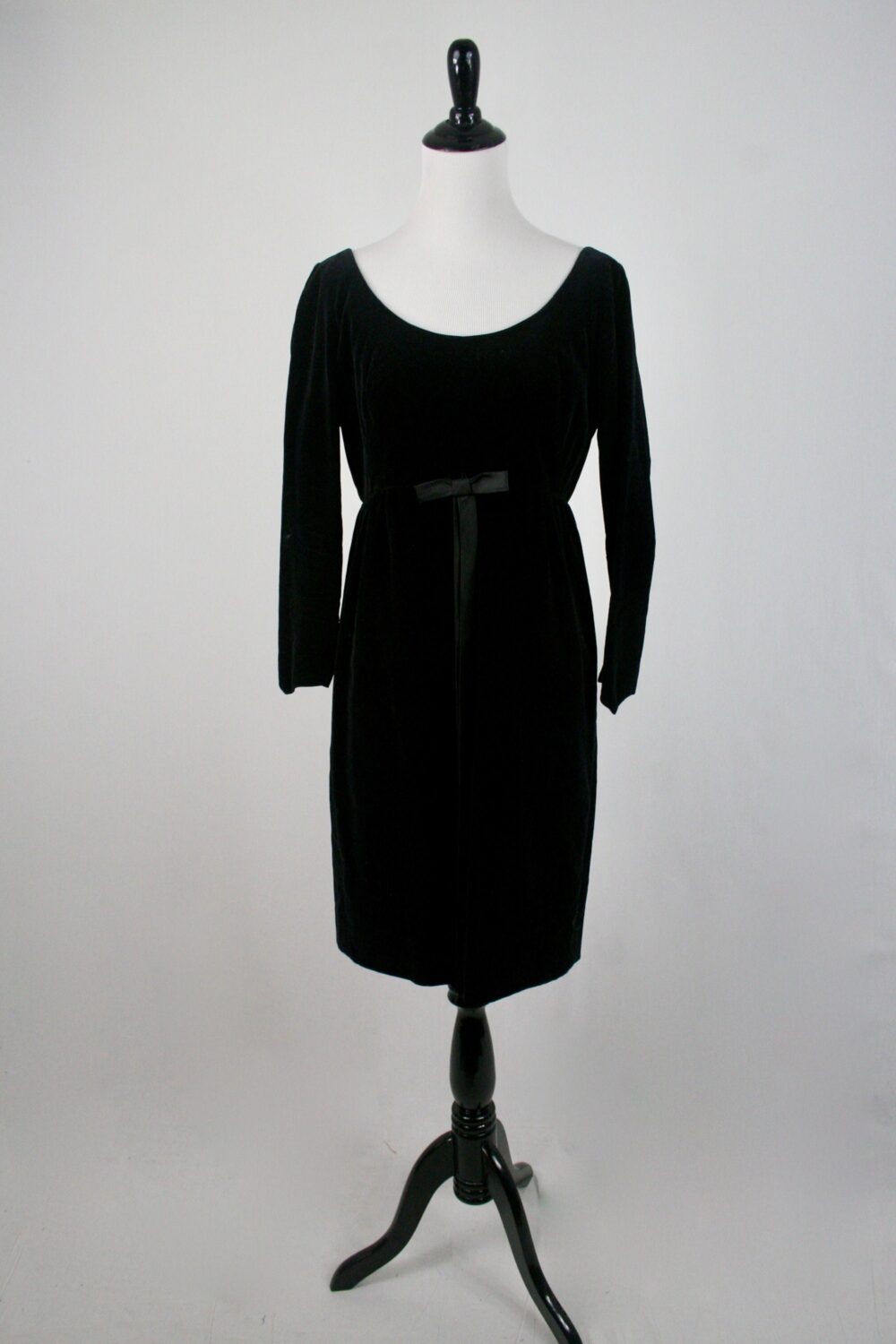 Vintage 1970S Little Black Dress Velvet Jr. Theme New York Size 11
