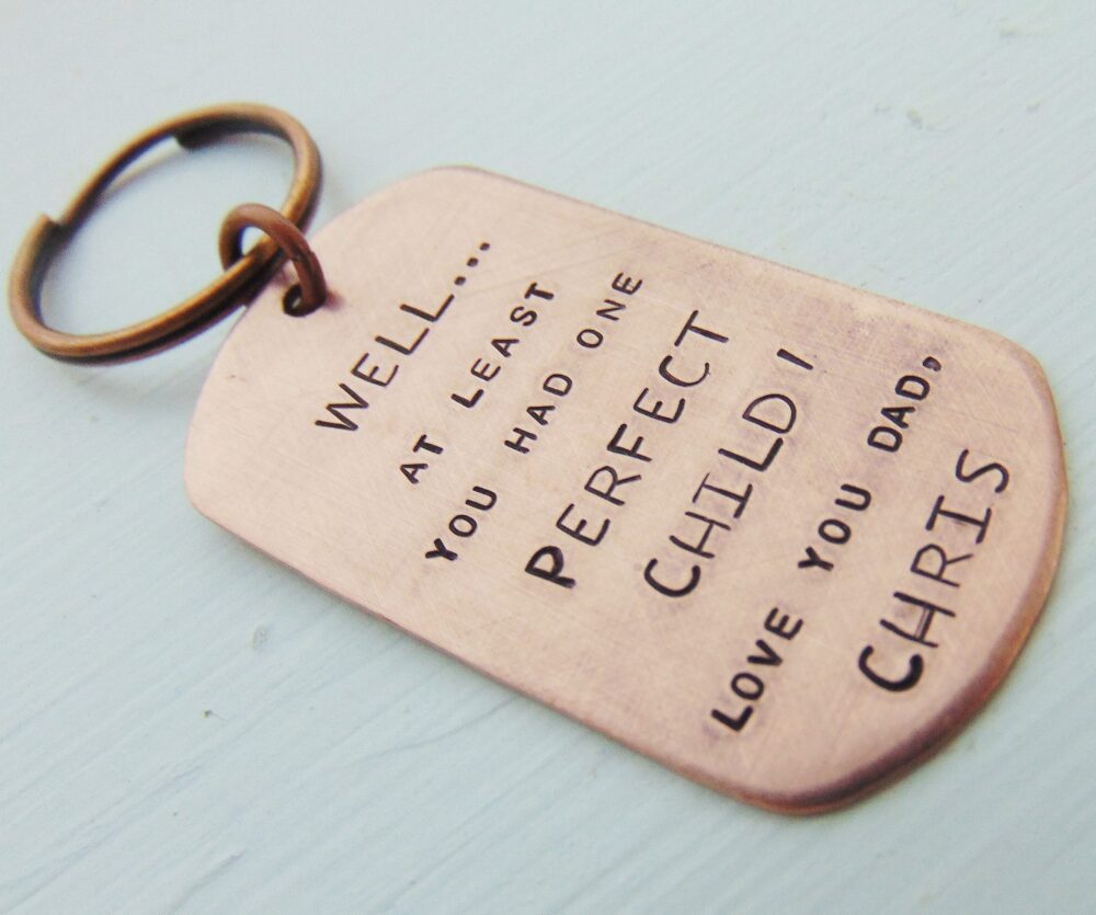Father's Day Gift Funny, Keychain, Personalized Dad Child's To Dad, Funny Custom Gift, Day, Daddy, Pop