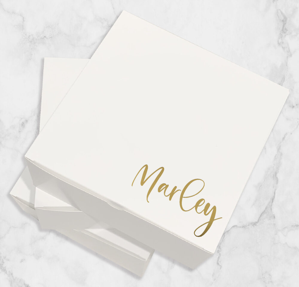 Personalized Bridesmaid Proposal Box, Empty White Gift Box